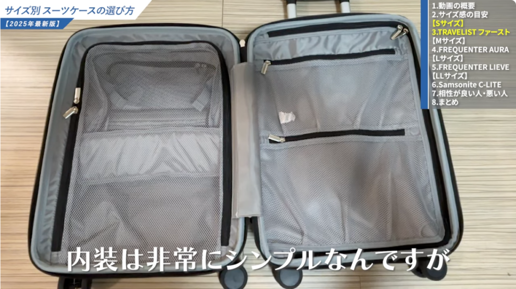 左右対称のメッシュポケット