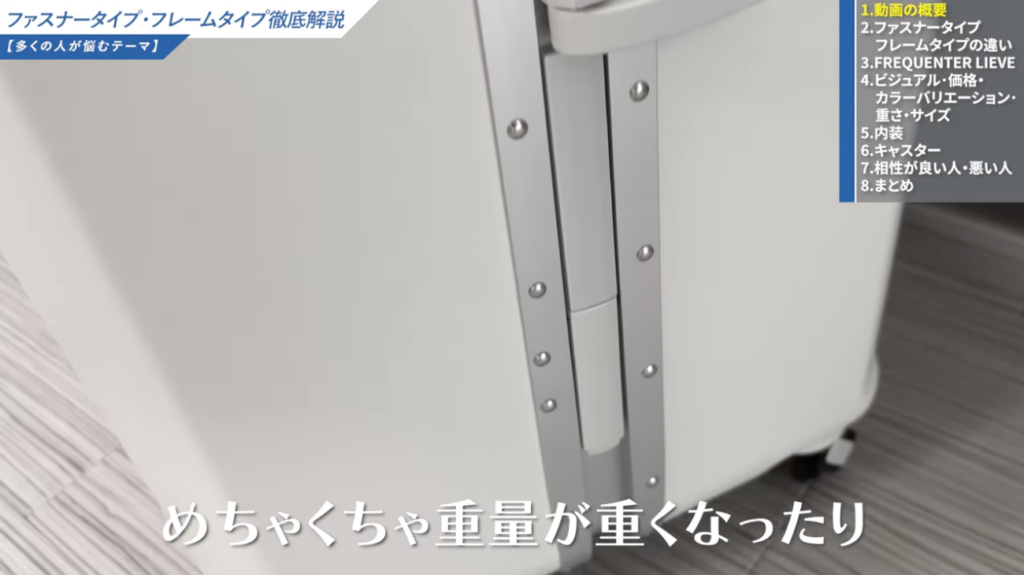 フレームタイプは重い