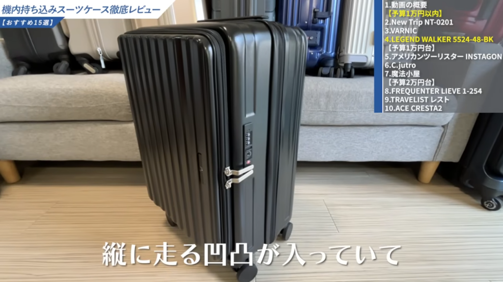 リブ加工の凹凸が縦に走るシンプルな仕上がり