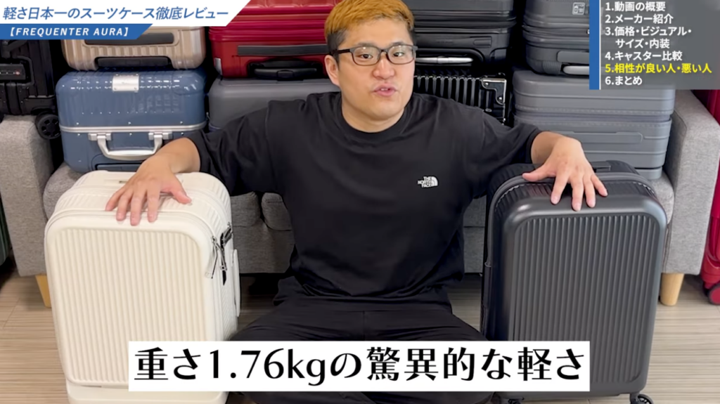 1.76kgの驚異的な軽さ