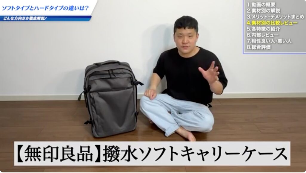 無印良品 撥水ソフトキャリーケース