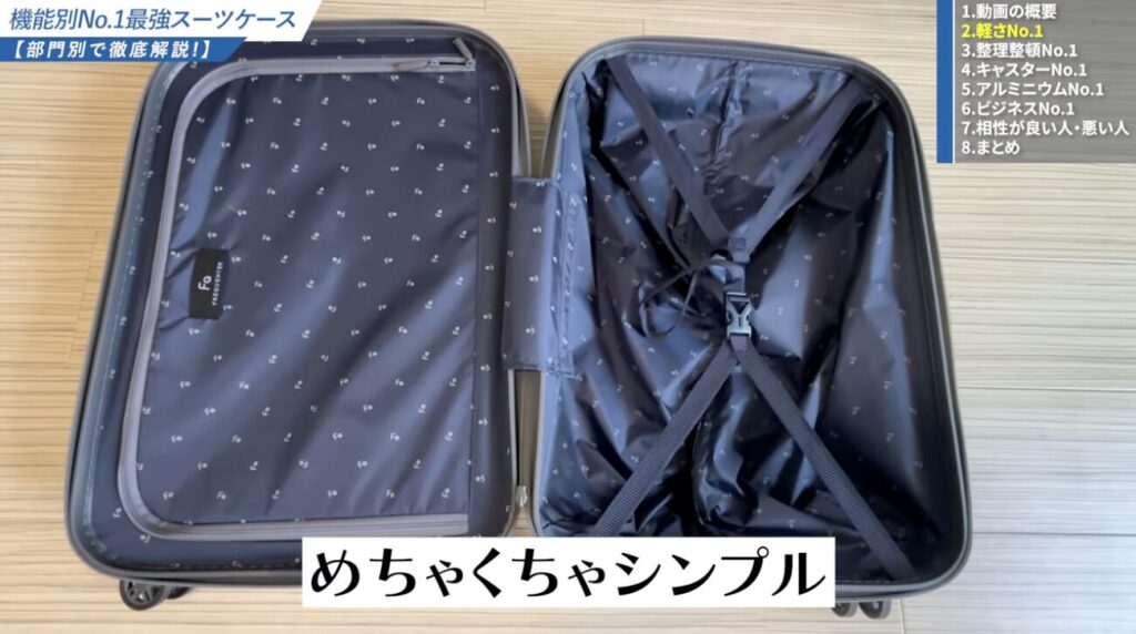 シンプルな内装