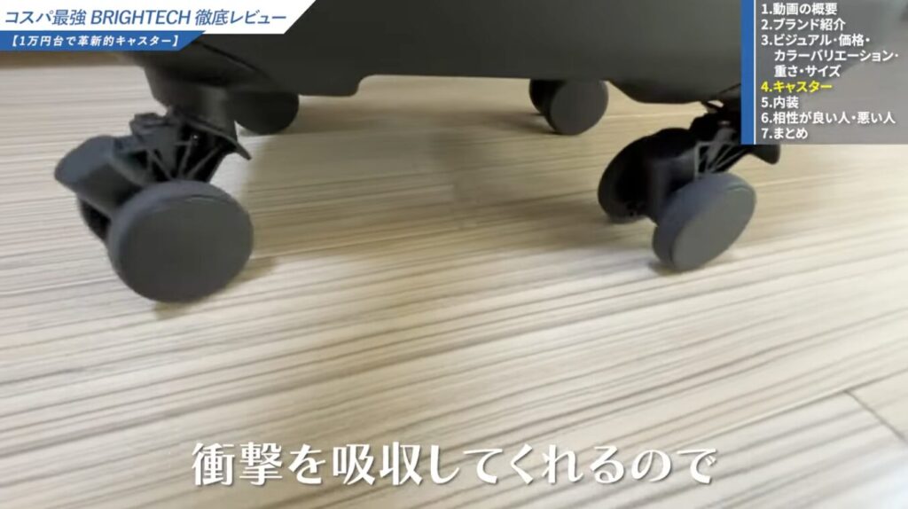 サスペンション内蔵キャスター