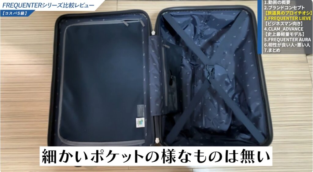 リエーヴェ1-254 ｜機内持ち込みフロントオープンタイプ-05