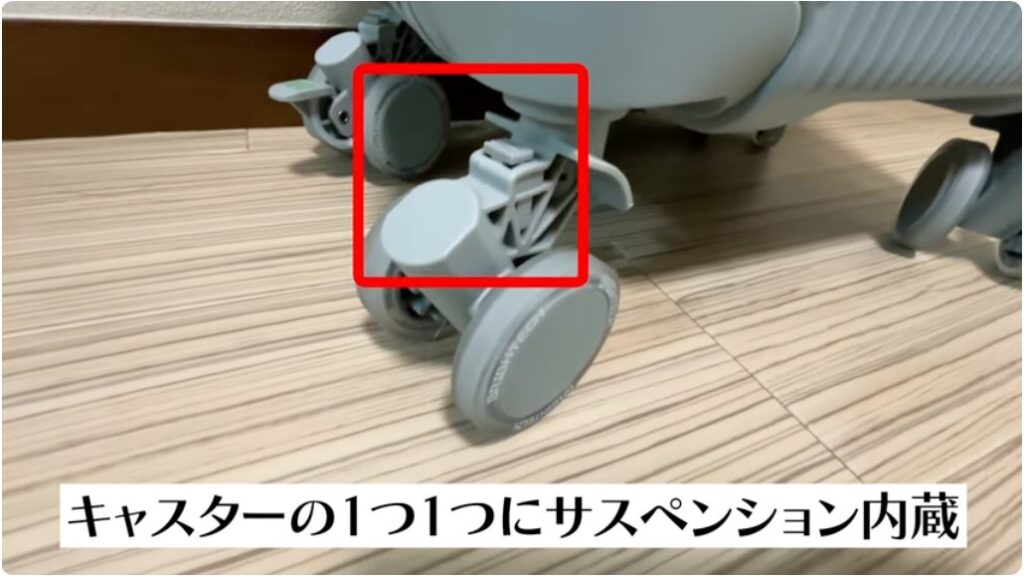 サスペンションが内蔵