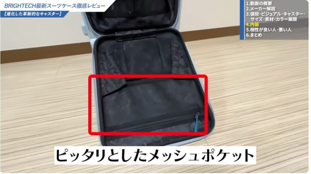 メッシュのポケット